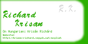 richard krisan business card